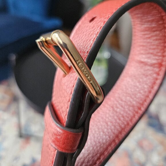 Coach Crossbody Leather Adjustable Strap in rust color - Picture 3 of 4